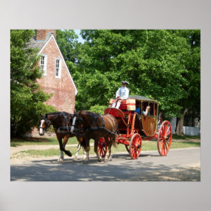 Poster Chariot colonial de Williamsburg - copie