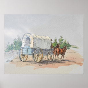 Poster CHARIOT COUVERT par SHARON SHARPE