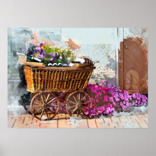 Poster Chariot français de rue en Alsace