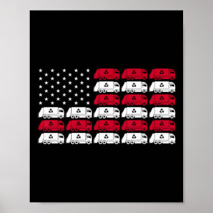 Poster Chariot Usa Drapeau Américain Hommes Patriotiques 