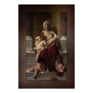 Poster Charité par William Adolphe Bouguereau
