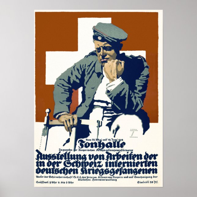 Poster Charité pour le prisonnier de guerre allemand ww1  (Devant)