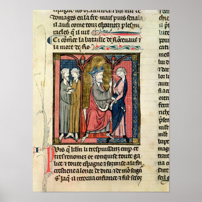 Poster Charlemagne envoyant Ganelon (Devant)