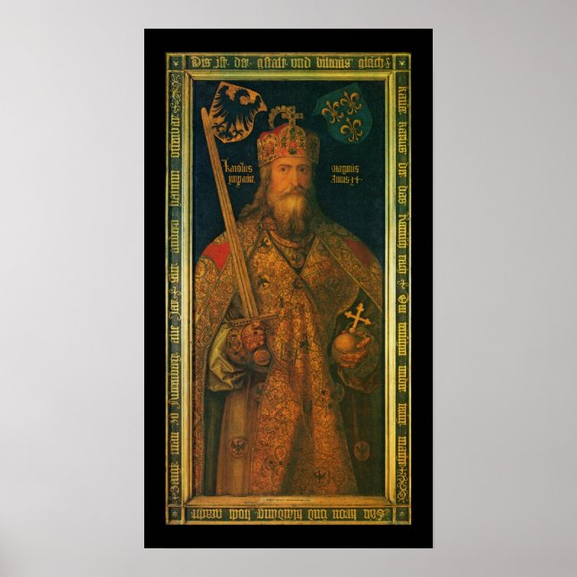 Poster Charlemagne par Dürer Canvas Imprimer (Devant)