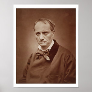 Poster Charles Baudelaire (1821-67), poète français, port