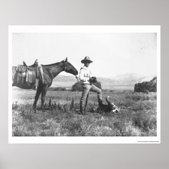 Poster Charles Belden avec cheval et crâne. (Devant)