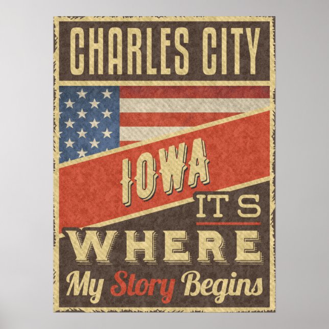 Poster Charles City Iowa (Devant)