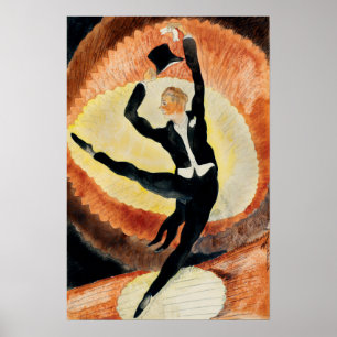 Poster Charles Demuth Danseuse acrobatique masculine avec