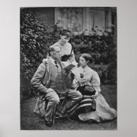 Charles Dickens avec deux de ses filles