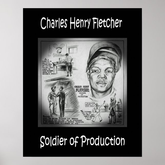 Poster Charles Fletcher ~ Soldat de production ~ Soudeur~ (Devant)