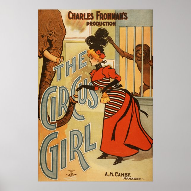 Poster Charles Frohman's Production, The Circus Girl 2 (Devant)