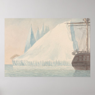 Poster Charles Hamilton Smith - Un iceberg et un ours pol