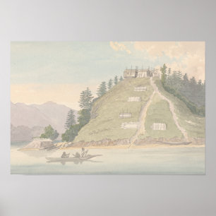 Poster Charles Hamilton Smith -Village of Friendly Indian