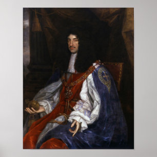 Poster Charles II dans Garter Robes - John Michael Wright