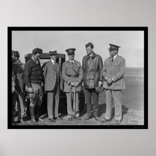 Poster Charles Lindbergh et Orville Wright 1927