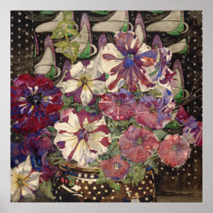Poster Charles Rennie Mackintosh - Petunias
