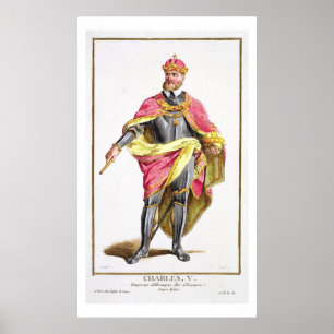 Poster Charles V (1500-58) de 'DES Estampes de Receuil,