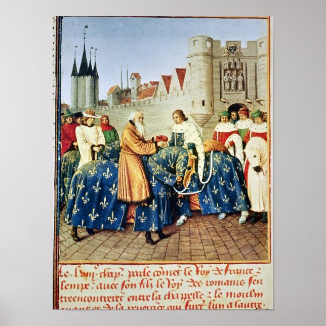Poster Charles V recevant l'empereur Charles IV (Devant)