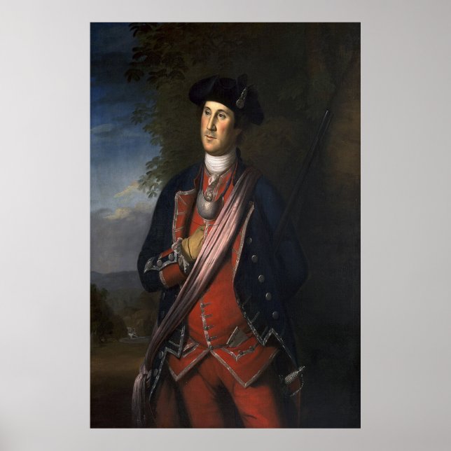 Poster Charles Willson Peale / George Washington - 1772 / (Devant)