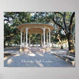 Poster Charleston Caroline du Sud, Gazebo, Batterie