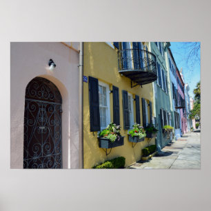 Poster Charleston Rainbow Row