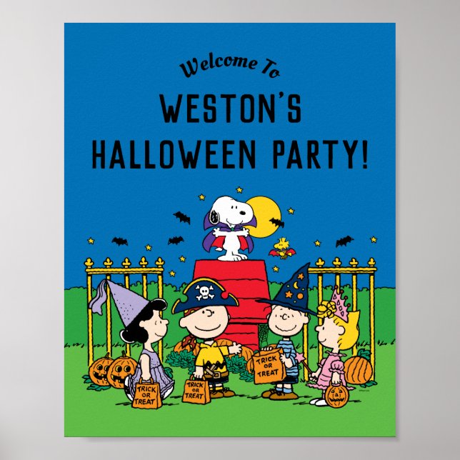 Poster Charlie Brown et le parti Gang Halloween (Devant)
