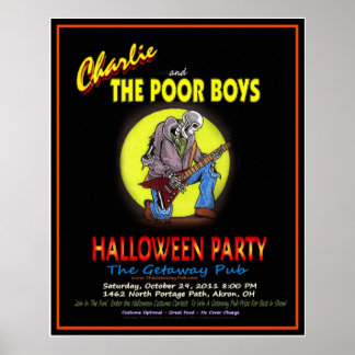 Poster Charlie et l'affiche de partie de Halloween de pau