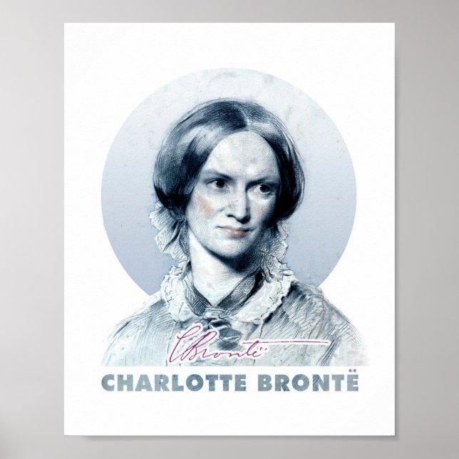 Poster Charlotte Bronte Richmond Peinture Portrait (Devant)