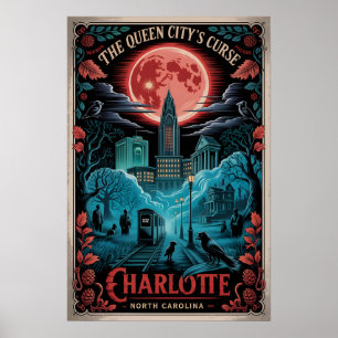 Poster Charlotte hauntée, NC La malédiction de la Queen C