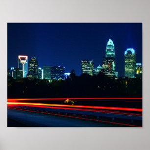 Poster Charlotte NC Skyline