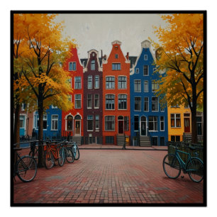 Poster Charmante ville d'Amsterdam