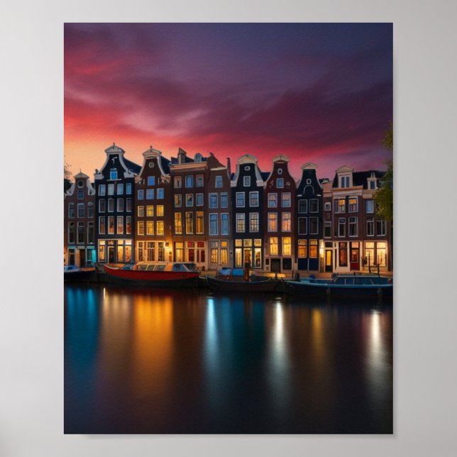 Poster Charme Amsterdam City (Devant)