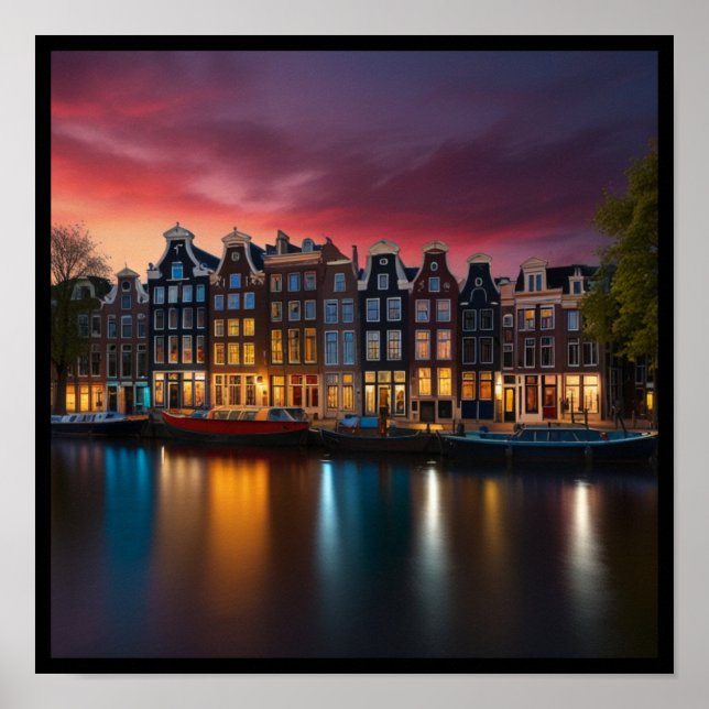 Poster Charme Amsterdam City (Devant)