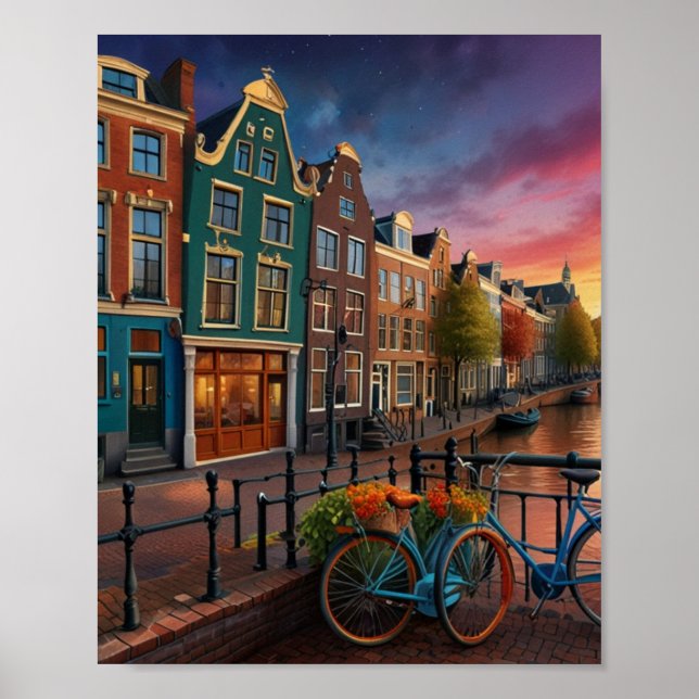 Poster Charme Amsterdam City (Devant)