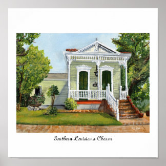 Poster Charme du sud de la Louisiane