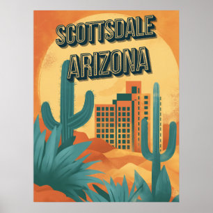Poster Charme rétro de Scottsdale - Arizona Vintage