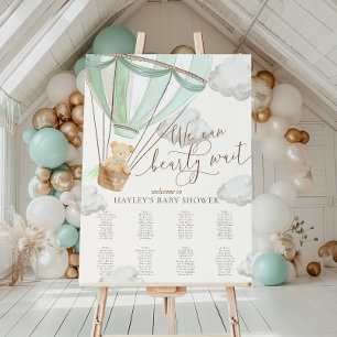 Poster Chart de placement pour Baby Shower vert We Can Be