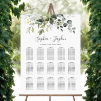 Chartre de sièges de mariage élégant avec verdure