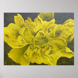 Poster Chartreuse Green Peony