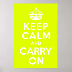 Poster Chartreuse Keep Calm and Carry On