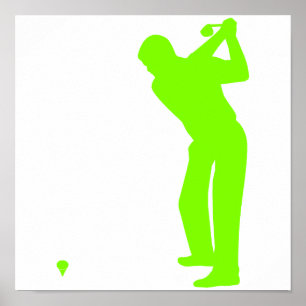 Poster Chartreuse, Neon Green Golf