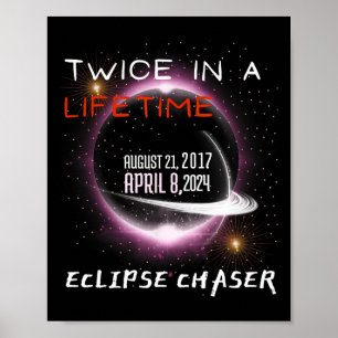 Poster Chaser Solar Eclipse 2024 Drôle Deux Fois Dans Une