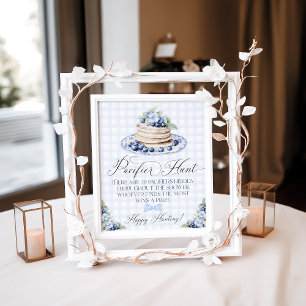 Poster chasse à la sucette Blueberry Pancake Baby Brunch