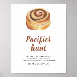 Poster Chasse à la tétine - petit pain à la cannelle jeu