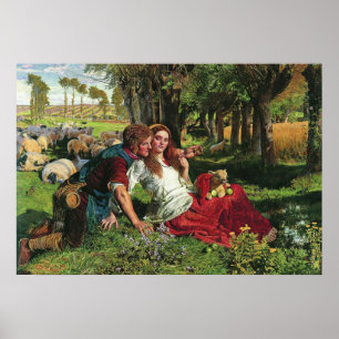 Poster Chasse à William Holman le berger de laquais