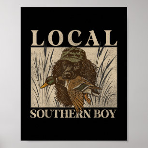 Poster Chasse au canard pour garçon du sud local Black La
