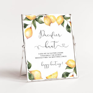 Poster Chasse au citron Pacifique jeu de baby shower Post
