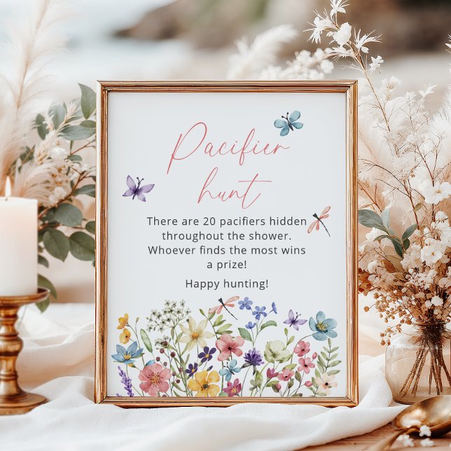 Poster Chasse au Pacifique fleur sauvage de Baby shower p (Créateur téléchargé)