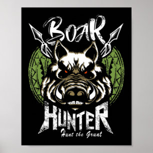 Poster Chasse au porc amusant Chasseur de sanglier cadeau