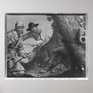 Poster Chasse au sanglier